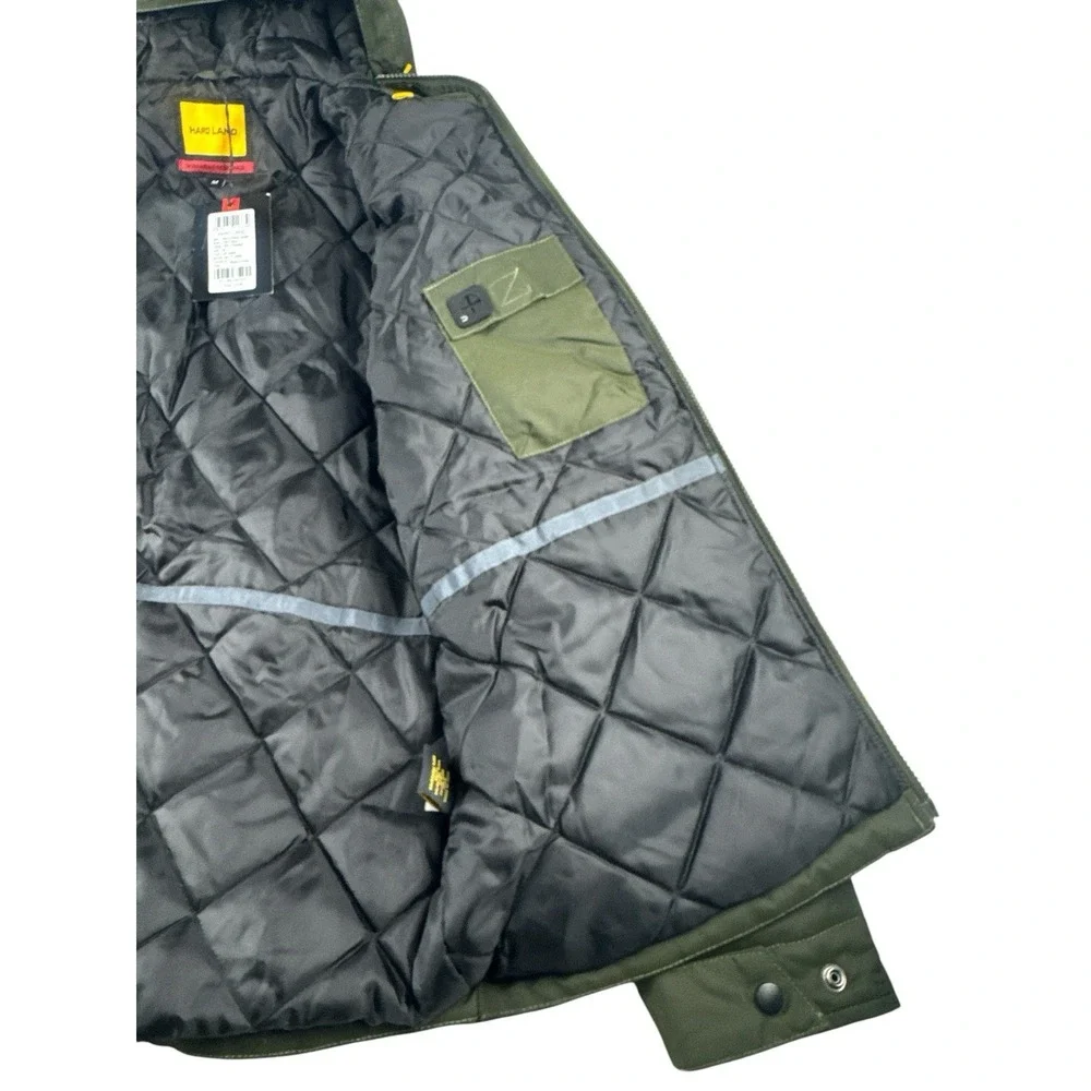 Hard Land Men's Insulated Winter Jacket-OD Green, Size M, Durable Workwear, NWT